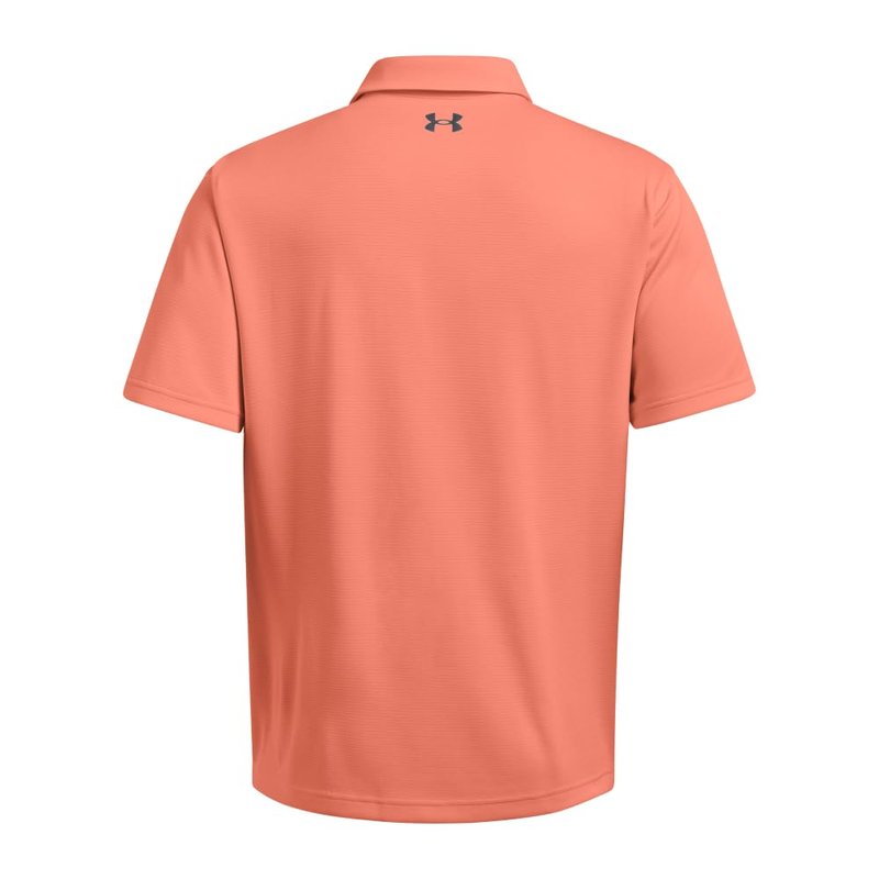 Under Armour Men's Tech Golf Polo, (897) Flare Orange/Pitch Gray/Halo Gray, Large Tall