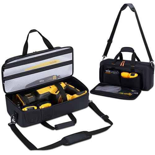 Reciprocating Saw Case Compatible with Dewalt Cordless Reciprocating Saw (DCS380B/DCS382B/ DCS389B/ DCS380P1) and Milwaukee Fuel Sawzall, Carrying Bag for Fuel Sawzall with Multiple Pockets