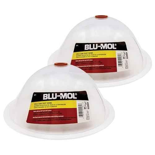 Disston E0215002 Two-Pack Blu-MOL RemGrit Hole Saw Accessories Dust Bowl, for Installing Recessed Lights and Works with All Hole Saws