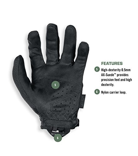 Mechanix Wear - High MSD-55-010 Dexterity Covert Gloves (Large, Black) MSD-55-010