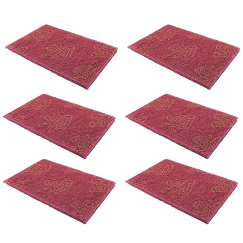Litoexpe 6 Pcs 7447 Fine General Purpose Scuff Pads Sanding Hand Pads for Paint Prep, Scuffing, Scouring, Sanding
