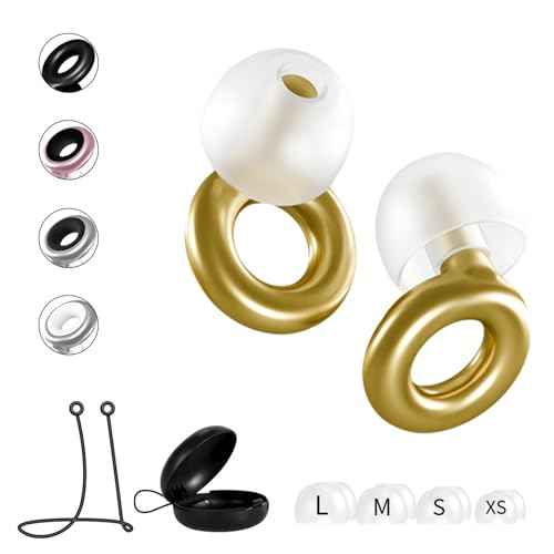 High Fidelity Silicone Ear Plugs for Concerts and Musicians ? Reusable Noise Reduction Earplugs with Cord ? Ideal for Festivals and Live Events