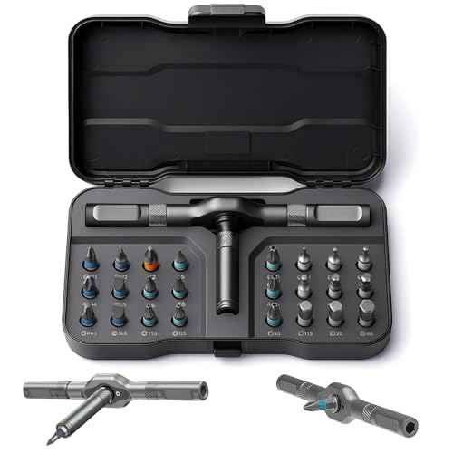 24 In 1 Magnetic Screwdriver Set, DIY Ratchet Mini Screwdriver Set, Removable Self Assembly Precision Screwdriver Kit, Portable Precision Repair Tool Kit for PC Furniture Bicycle