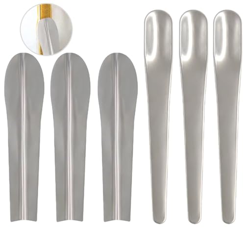 6 Pack Tile Grout Finishing Tool Spreader Spatulas Applicator Streamline Caulk Spatula Stainless Steel Concave and Convex Caulking Spatulas Tool Set for Silicone Sealant Caulk Grout Sealer