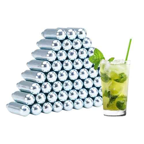 CO2 Cartridges,8g CO2 Cylinders Soda Chargers for Sparkling Water Maker, Seltzer Water Chargers, Seltzer Soda Chargers, 50pcs 8g CO2 Cylinders for Portable Carbonated Water Maker