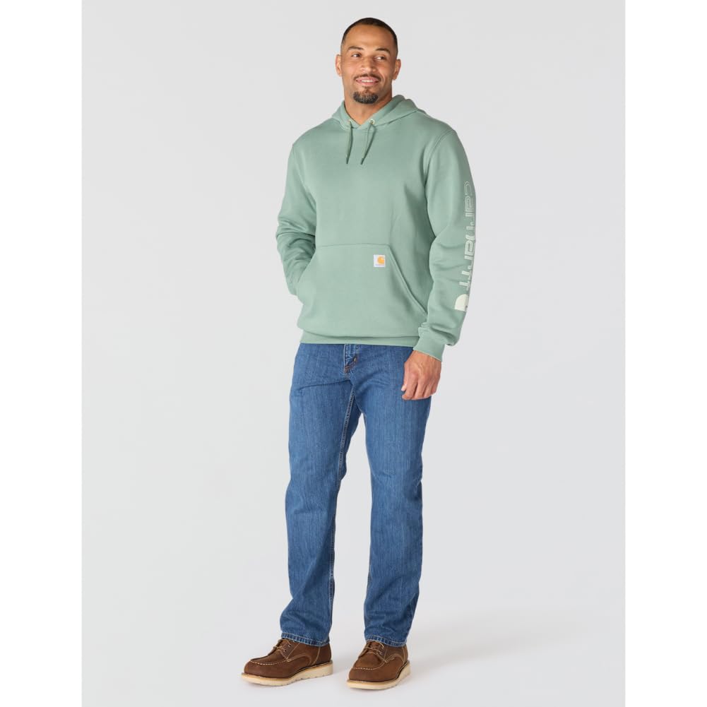 Carhartt Men's Iconic K288 Logo Sweatshirt, Green Slate, Large