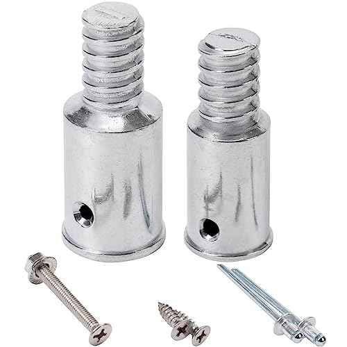 Threaded Tips Replacement for Extension Poles Repairing, Push Broom Handle Threaded End (1 in & 3/4 in)