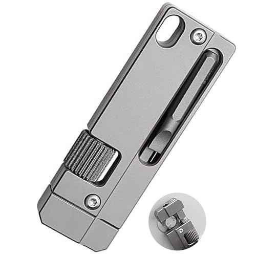 Titanium Keychain Wrench ? Mini EDC Adjustable Spanner with Screwdriver, Pocket Tool for Everyday Carry, Travel, Outdoor, Camping ? Stocking Stuffers For Men, Dads, and EDC Lovers