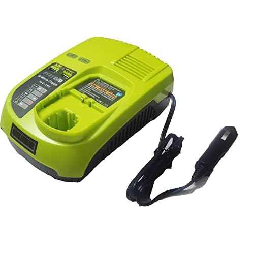 Compaitble with Ryobi P131 One+ Portable Dual Chemistry Lithium Ion or NiCad Vehicle Charger,Car Battery Charger, for Battery P107 P102 P108 P122 P161 P190 P191 P192 P100 P103 P104 P105 P106