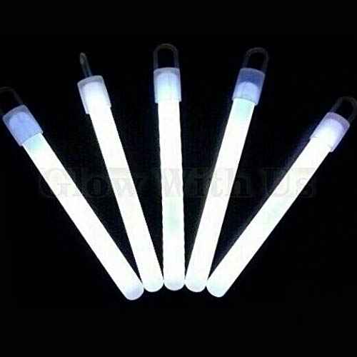 Glow Sticks Bulk Wholesale, 50 4¡± White Glow Stick Light Sticks. Bright Color, Kids Love Them! Glow 8-12 Hrs, 2-Year Shelf Life, Sturdy Packaging, GlowWithUs Brand