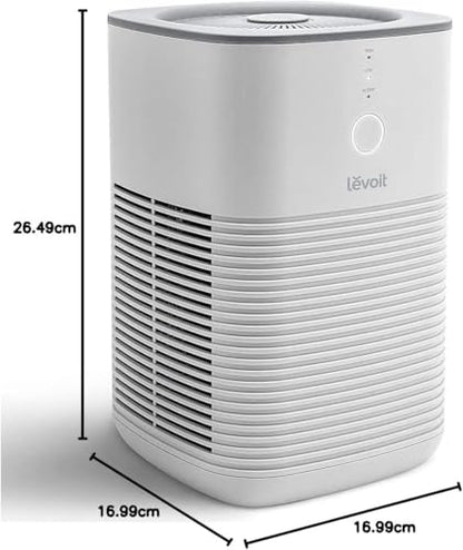 LEVOIT Air Purifier for Bedroom Home, Dual HEPA Filters with Aromatherapy Diffuser, Quiet Sleep Mode, Air Cleaner for Smoke, Allergies, Pet Dander, 100% Ozone Free, LV-H128, Gray