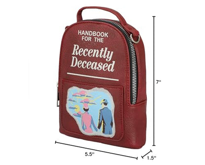 Beetlejuice Classic Movie Recently Deceased Book Mini Backpack One Size Fits Most Wristlet