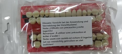 Nuanchu 4 Sets Tooth Repair Kit for Filling The Missing Broken Tooth and Gaps Thermal Beads Replacement Kit Denture Fake Teeth, 112 Pieces, 23 A2