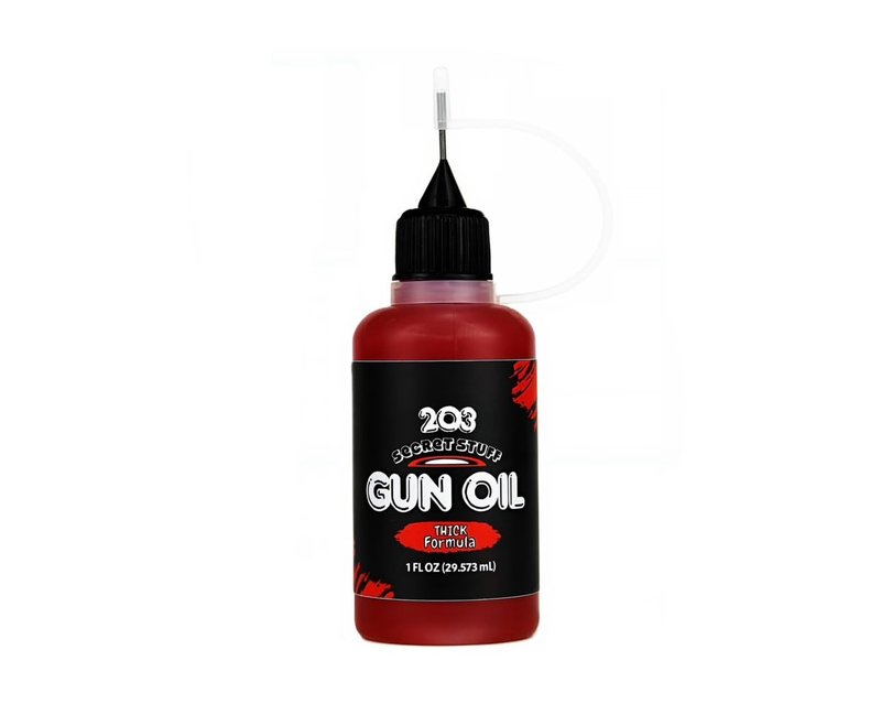 203 Gun Oil Thick High Viscosity Extreme Temperature Resistant, Reduces Wear Protects Against Rust and Corrosion, Needle Oiler 1 oz