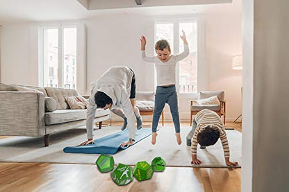 4-Pack Exercise Dice Bundle with Fitness Manual & Bag | Perfect for HIIT, Cardio, Yoga, Stretching, Strength Training, Sports, Crossfit, Plyometrics, Body Weight, Group Class, All Ages, WOD