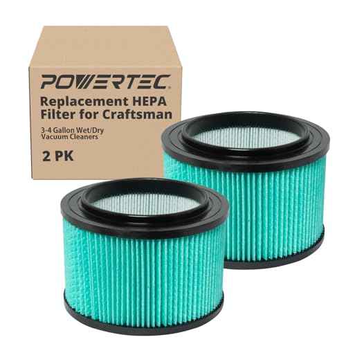 POWERTEC 16950 HEPA Cartridge Filters for Craftsman 2PK, Fits Craftsman 9-16950, 9-17810, 17810, CMXEVBE17612 3-4 Gallon Wet/Dry Vacuums (75090)