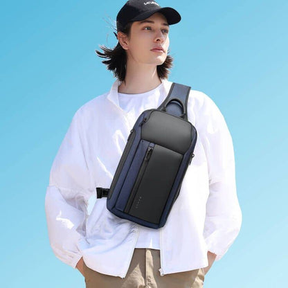 BANGE Shoulder Bag for Men, Waterproof Crossbody Sling Backpack for Men… (7566Blue)