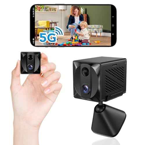 5G WiFi Hidden Spy Camera - 4K HD Indoor Security Cam, AI Motion Detection, Long Battery Life, Night Vision, Wireless Mini Cameras for Home/Baby/Pet (Camera)