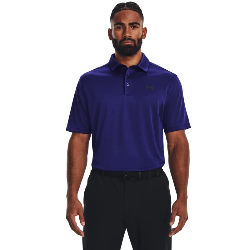 Under Armour Men's Tech Golf Polo, (468) Sonar Blue / / Black, X-Small