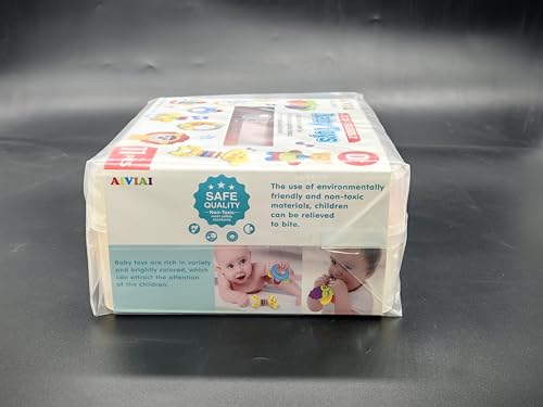 Infant Toys 0-3 Months Infant Rattles AIVIAI Baby Rattle Teether Toy Set with Storage Box Musical rattles for Newborn Girl Boy 5 6 8 9 12 Month (11pcs)