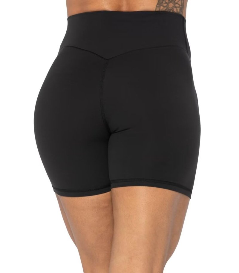 Sunzel Women's Biker Shorts in High Waist Tummy Control with No Front Seam 5" Black+Black (2 Pack) X-Small