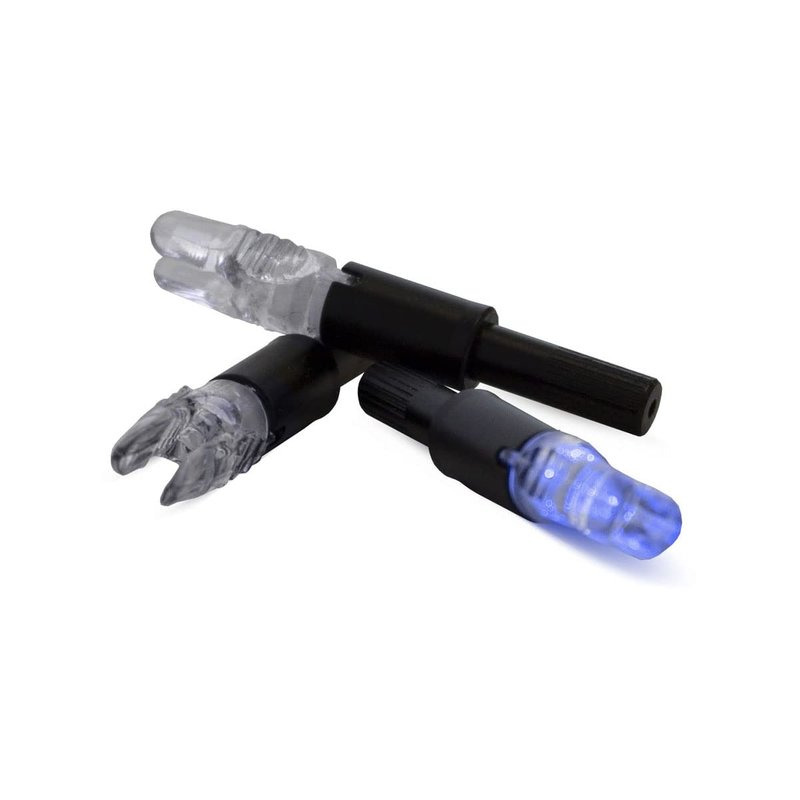 NEW Archery Products Thunderglo Compound Bow LED Illuminated Auto Turn-On Arrow Nocks - Blue (6 Pack)