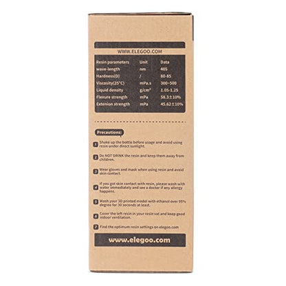 ELEGOO 8K Standard Photopolymer Resin 405nm UV-Curing Resin Best for Saturn 2 8K LCD 3D Printer Space Grey 1000g