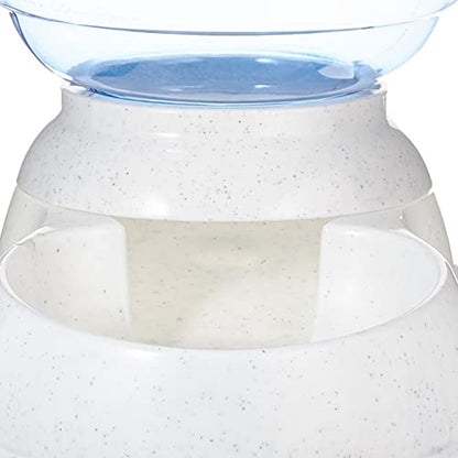Amazon Basics Dog and Cat Food Feeder, Small, Grey