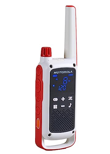 Motorola T470 Talkabout Two Way Radios, Long Range Emergency Rechargeable Waterproof Walkie Talkies 22 Channel, 35 Mile outdoor Black Yellow, 2 Pack