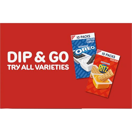 Handi-Snacks RITZ Crackers 'N Cheesy Dip Snack Packs, School Snacks, 20 Snack Packs