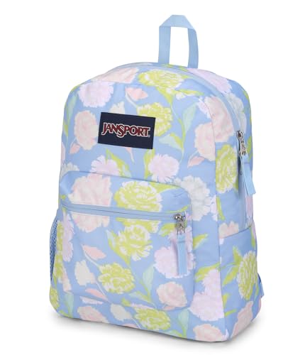 JanSport Cross Town Backpack 17" x 12.5" x 6" - Simple Bag for Everyone with 1 Main Compartment, Front Utility Pocket - Premium Class Accessories - Autumn Tapestry Hydrangea