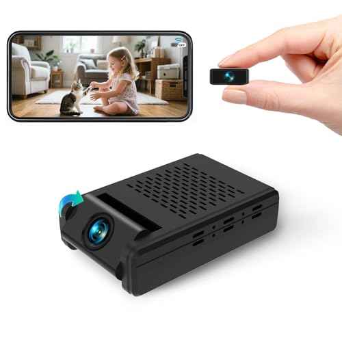 Hidden Video Cameras, Mini Security Camera, 2025 Upgraded Wireless Nanny Cam with 1-Year Cloud Storage, 180¡Æ Rotating Lens, Motion Detection, WiFi/Offline Recording, Small Camera Only 0.5in Slim!