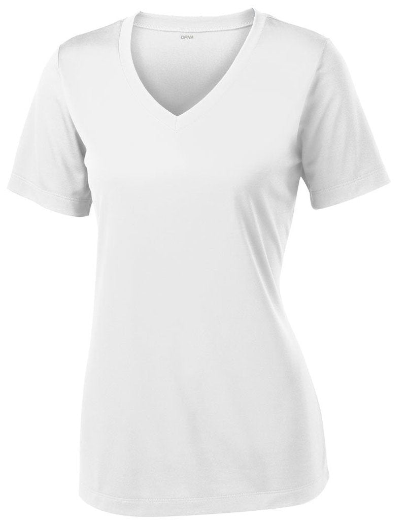 Opna V Neck T Shirts for Women, Athletic Short Sleeve Workout Top with UV Sun Protection, Quick Dry & Moisture Wicking Shirts for Women Gym Running Yoga White