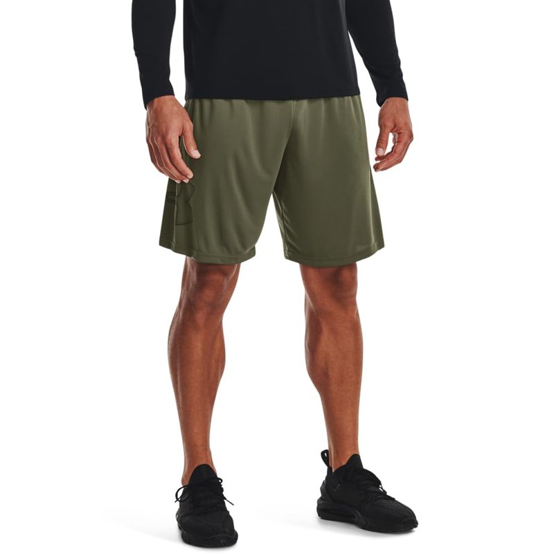 Under Armour Men's Tech Graphic 10" Shorts, (390) Marine OD Green / / Black, XX-Large