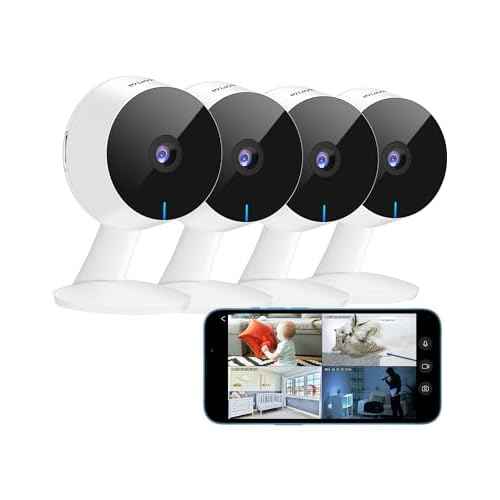 LaView 4MP 2K Cameras for Home Security Indoor, 5G& 2.4GHz Home Security Camera for Baby/Elder/Pet/Nanny,US Cloud Service,Compatible with Alexa iOS & Android
