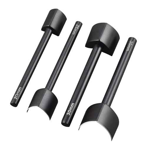 Leather V Shape Cutter Punch,4 PCS 20/25/30/35mm Leather Precision Cutting Tool for Belts, Crafts, DIY Leatherworking ? Durable Stainless Steel Punch Set