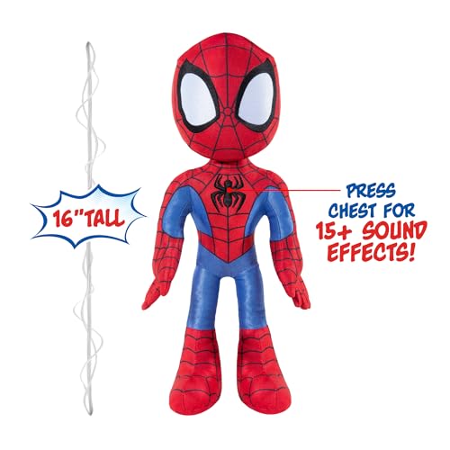 Marvel Spidey and His Amazing Friends My Friend Spidey Feature Plush - 16-Inch Talking Plush with 16 Unique Phrases