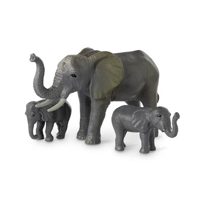 Terra By Battat – 4 Pieces African Elephant Toys Family Set – Realistic Plastic Safari Animals Figures – Animal Toys for Kids 3+ Years – Elephant Gifts & Baby Shower Decorations