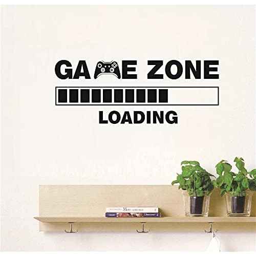 Kids Room Game Zone Loading Decor Sticker Boys Bedroom Gaming Room Wall Decal Living Wall Art Mural AFN112 (57x25cm)