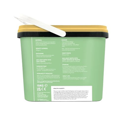 GLEAN Patio Grout | NATURAL | 15kg - 20m² Coverage | Jointing Compound | Brush In Patio Grout For Paving Patios & Block Paving | Self Setting All Weather Application | Ready Mixed