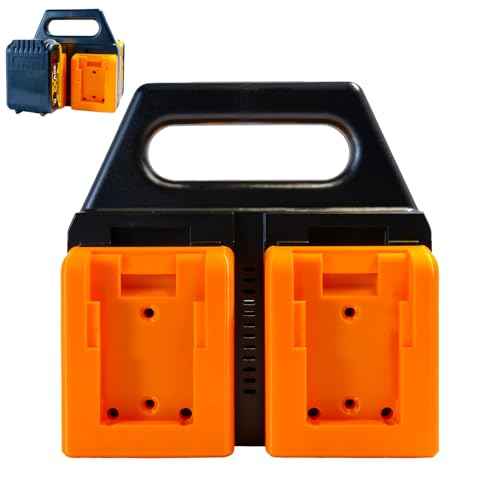 Battery Holder for Dewalt 20V &18V ? 4-Slot Portable Battery Organizer for Tool Bags & Job Sites ? Carry Multiple Batteries with Ease and Keep Them Ready for Use.