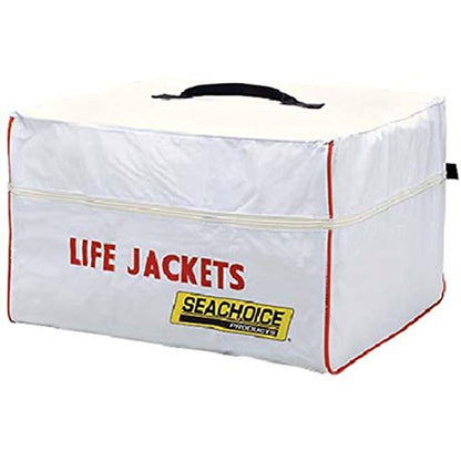 Seachoice Heavy-Duty 6-Capacity Life Jacket, Nylon Storage Bag w/Carrying Handles,White