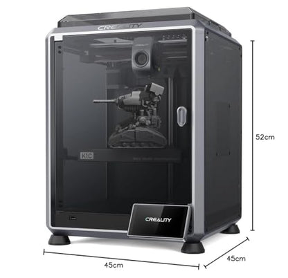 Creality K1C 3D Printer (2024 New Version) - Fast 600mm/s Printing Speed, AI Camera,Direct Extruder, Tri-metal Nozzle, Carbon Fiber Filament Support, Auto Leveling - Prints at High 300°C Temperature