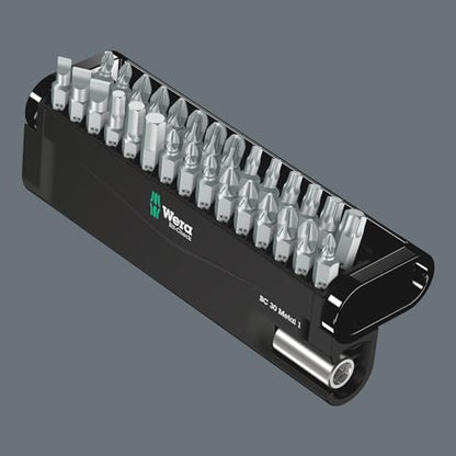 Wera Bit-Check 30 Metal 1 General bit set for drill/drivers, Metal jointing, PZ,PH,Hex-Plus,TX 30 piece, 05057434001