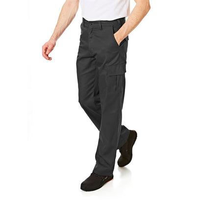 Lee Cooper Men's Classic Multi Pocket Cargo Work Trouser Easy care Safety Pant, Black, 34W / 33L