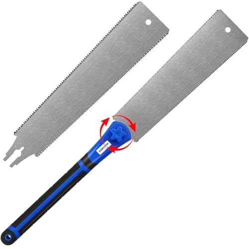 Japanese Pull Saw Set 9.5" & 11.5" Double Edge Flush Cut Saw, Flexible SK5 Ryoba Replaceable Blades 14/18 & 7/11 TPI, Non-Slip Ergonomic Handle, Japanese Hand Saws for Woodworking Tools