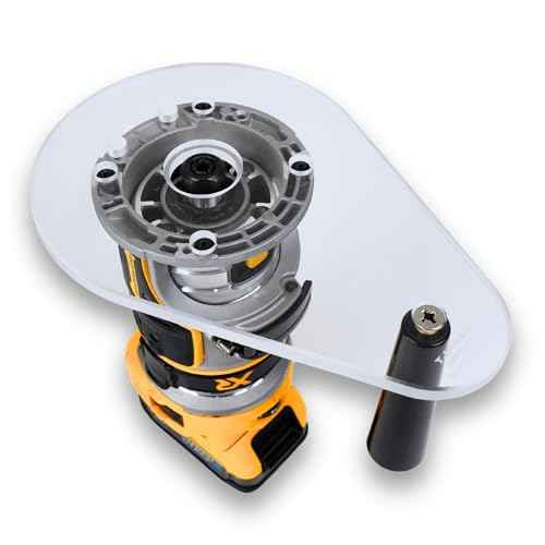 WOOD GRAIN JUNKIE¢ç TrimFit Pro¢ç 6"x9" Router Base Plate Compatible with DeWalt DWP611, DCW600B ? Single Grip, 3/8¡± Clear Acrylic, Pre Drilled Router Accessory for Woodworking, Made In USA