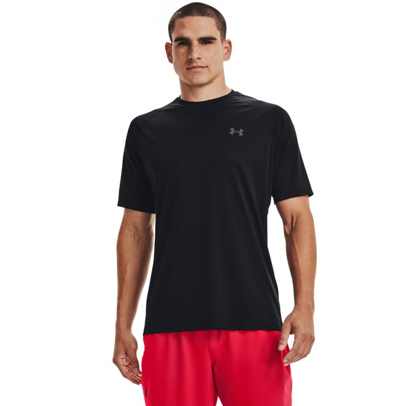 Under Armour Men's Velocity 2.0 Short Sleeve T Shirt, (001) Black / / Pitch Gray, X-Large