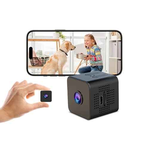2025 Upgraded Hidden Camera Indoor,1080P HD WiFi Camera for Home,Suitable for Home Offices, Camer with Night Vision, for Indoor and Outdoor Safety,Real Time Record Surveillance(Black)