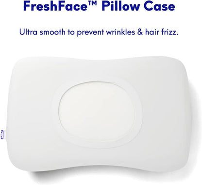 C CUSHION LAB Deep Sleep Pillow, Patented Ergonomic Contour Design for Side & Back Sleepers, Orthopedic Cervical Shape Gently Cradles Head & Provides Neck Support & Shoulder Pain Relief - Calm Grey